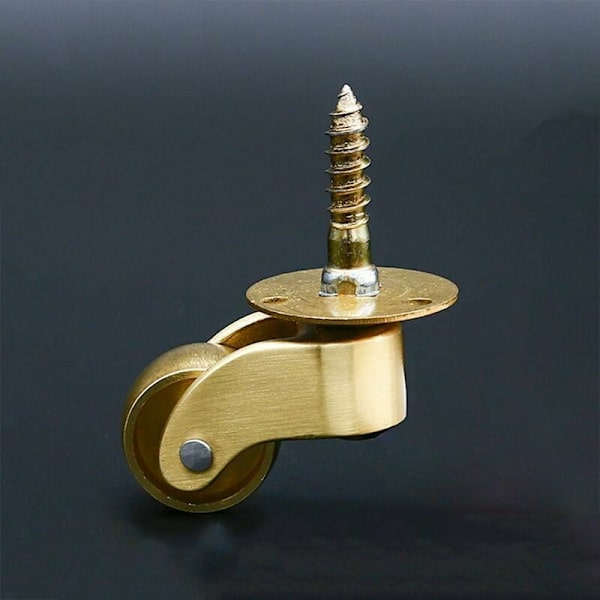 Rullhjul 4X Swivel Casters, Mässingsmöbler Casters, Transport Cas