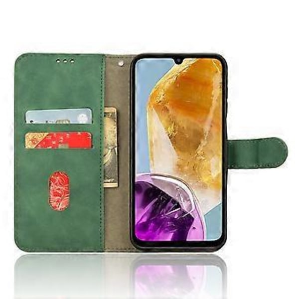 Til Samsung Galaxy M15 5G Etui Hud-Berørings Læder Flip Stand Telefon Cover Style C