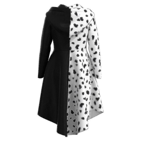 Cruella De Vil   Kostymklänning Halloween Karnevaldräkt för kvinnor flickor_s.150.Kid