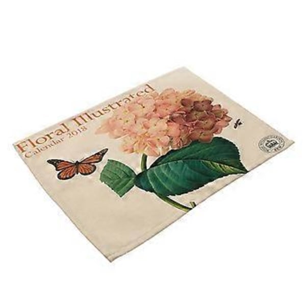 Plante Rose Blomster Maleri Borddækning Måtte Bomuld Linned Dækkeserviet Spisebord Indretning (MP0059-2)