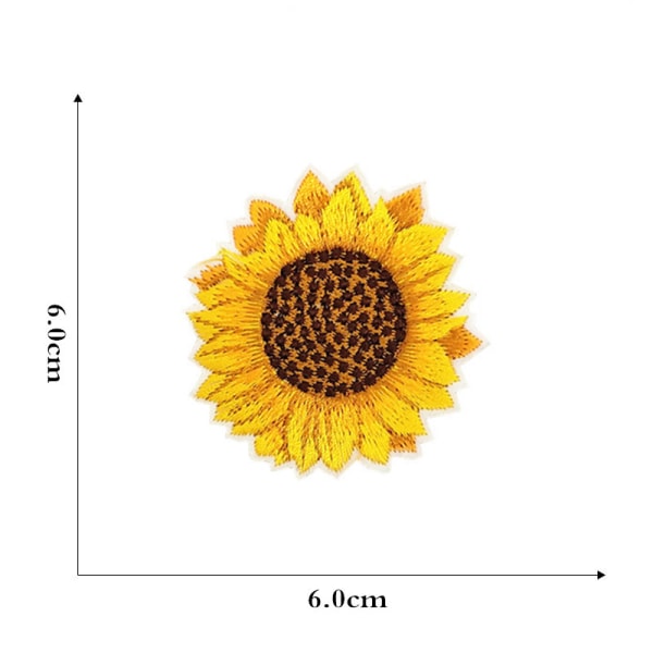 12 stycken broderade strykjärnspåsar Tyglapp Sy-på Blommönster