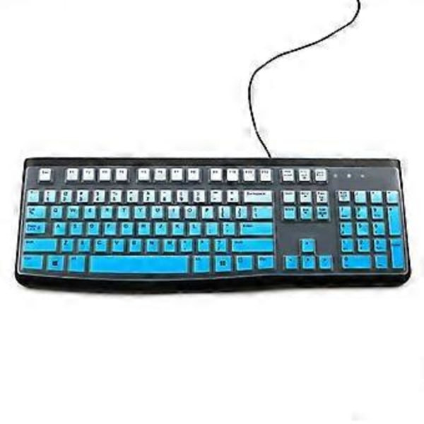 Tynde silikone tastaturbeskyttere til K120 MK120 tastaturdæksel kablet tastatur ergonomisk tastaturbeskytter gradient blå Gradient blue