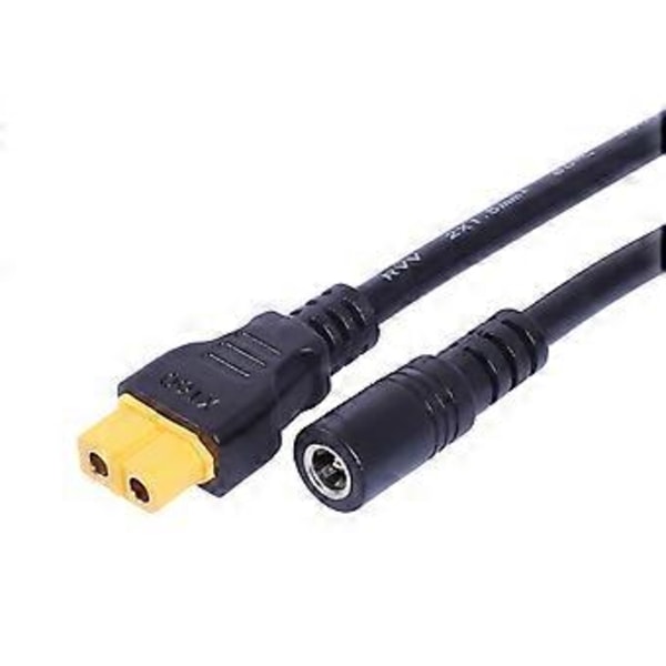 Universal XT60 Hun til DC5.5x2.1mm Strømkabel 30cm Fleksibel Ladeledning til Solcellepanel og FPV Skærme 5.5x2.1mm female