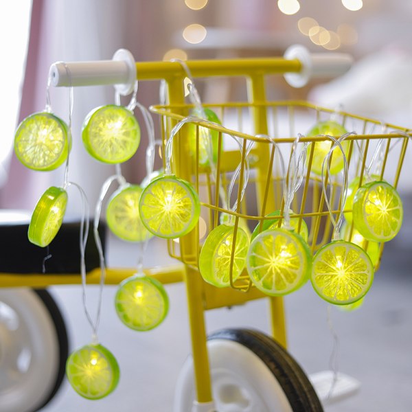 Citronformade fe-lampor, 3M 20 LED-slingljus Batteridriven