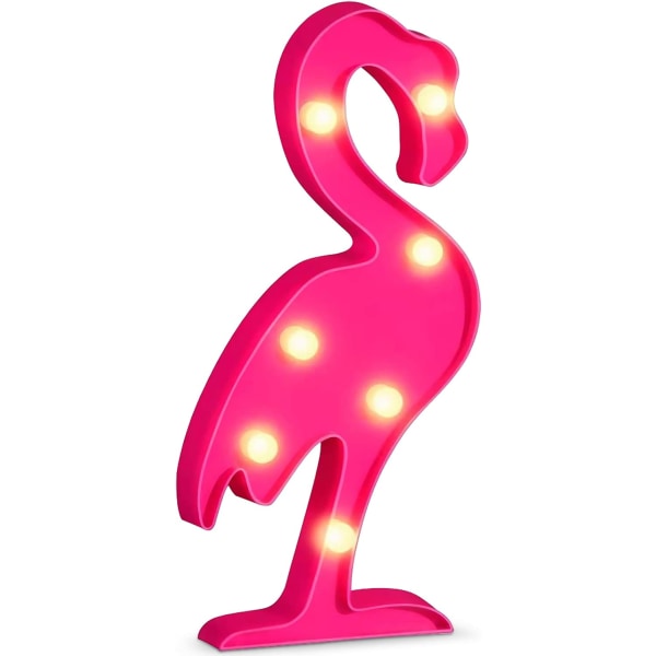 Flamingo LED-lys Flamingoer Pink Natlampe Romantisk Batteri Po