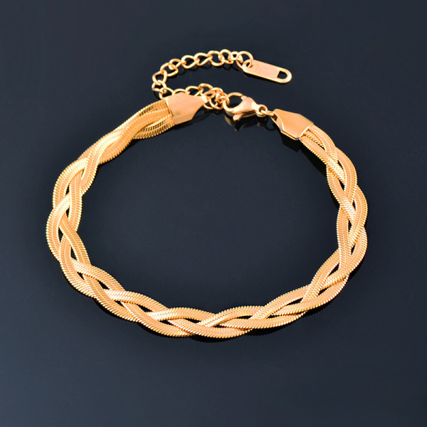 2-delat set för både män och kvinnor att bära halsband med guldarmband
