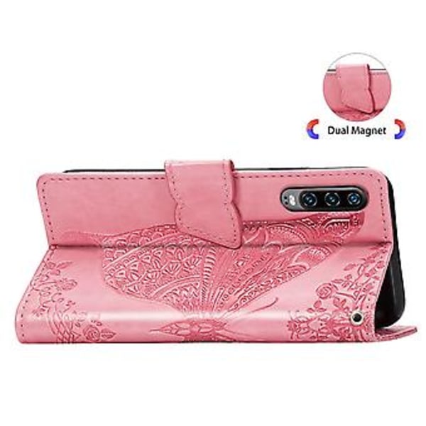 Läderfodral för Huawei P30 Pink