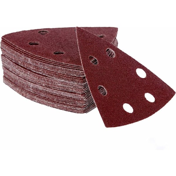 120 Triangulära Slippapper för Delta-slip - 90 x 90 x 90mm - 6 Hål