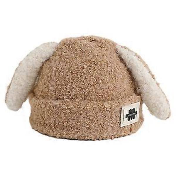Varm hue med øreklapper til børn, trendy hat, blød og komfortabel ørevarmer til småbørn, stilfuld unisex hue med øreklapper til drenge og piger, Khaki Khaki