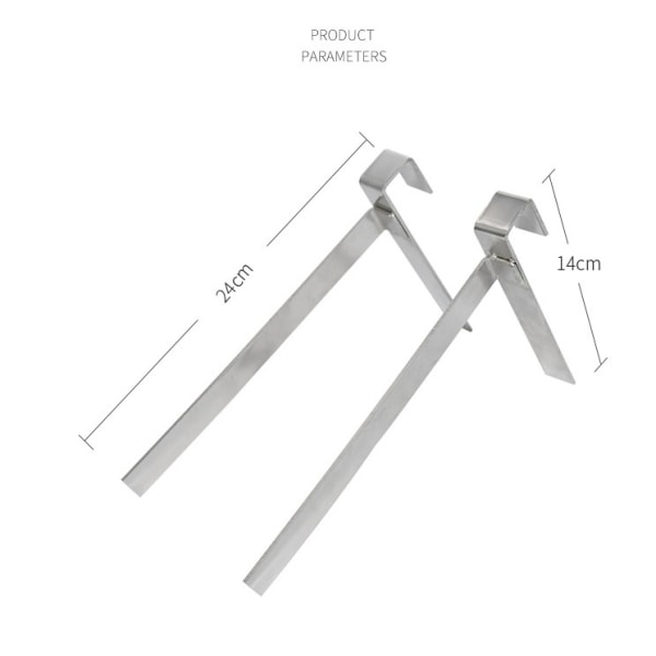 2 stk. Biavl Ramme Støtte Pindeholder Rustfrit Stål Biavl