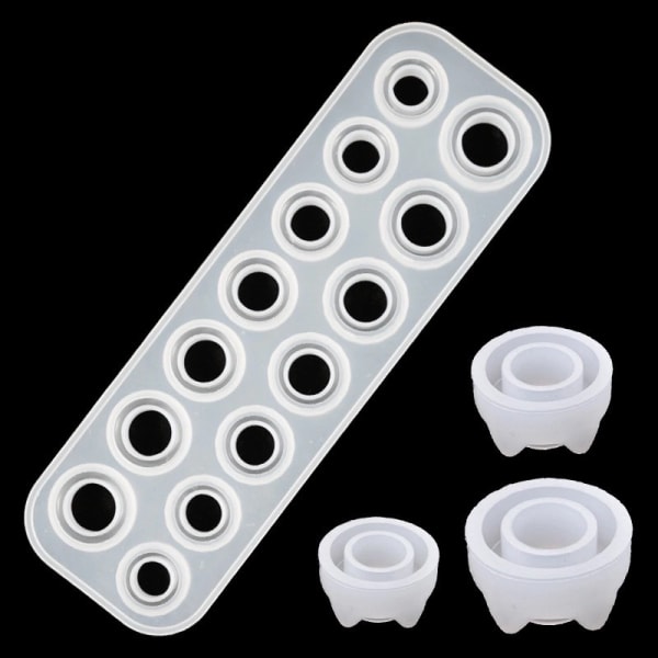 17 Håligheter Resin Ringform Silikon Smycken Epoxy Resin Gjutning