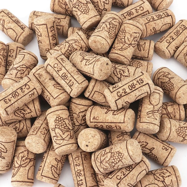 100 Natural Cork Stopper For Wine Bottle Home Deco Hobby DIY, 2.2