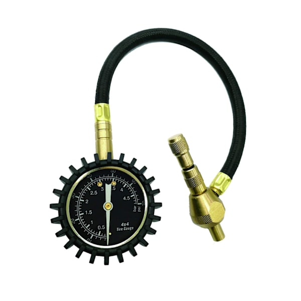 1 st svart silver däcktrycksmätare 4 bar 60 PSI däckpress