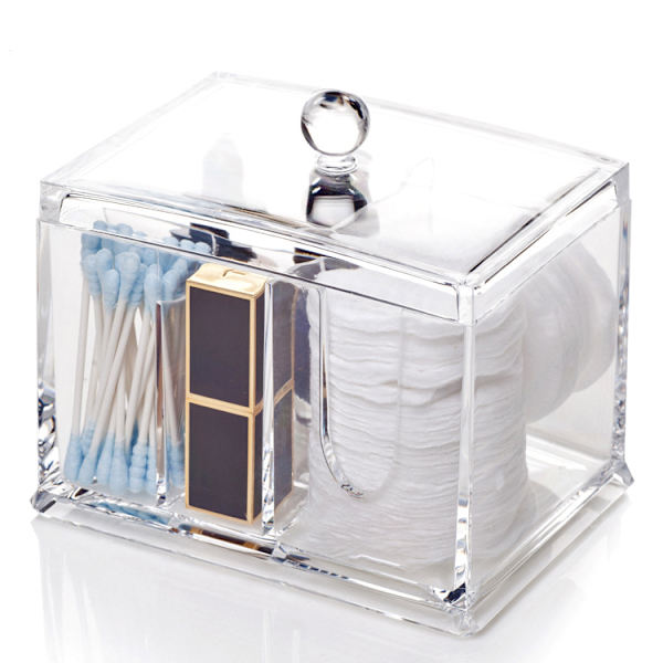 Transparent makeup bomuldsvatpind opbevaringsboks bomuldsopbevaringsboks 15x