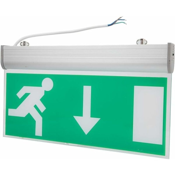 LED nödutgångsskylt, LED nödsignalljus, grönt säkerhetsevakueringsljus för köpcentra, stormarknader, stationer och nöjeslokaler (mot utsidan).
