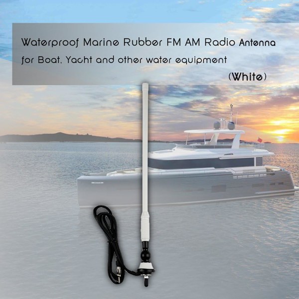 Marinradioantenne Vanntett AM FM Antenne IP66 Bilmottaker Fl