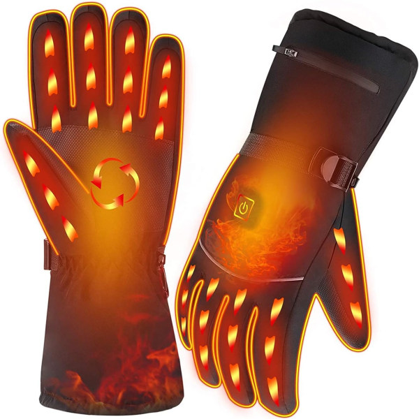 Elektrisk opvarmede handsker med berøringsskærm, vaskbar håndvarmer Wa