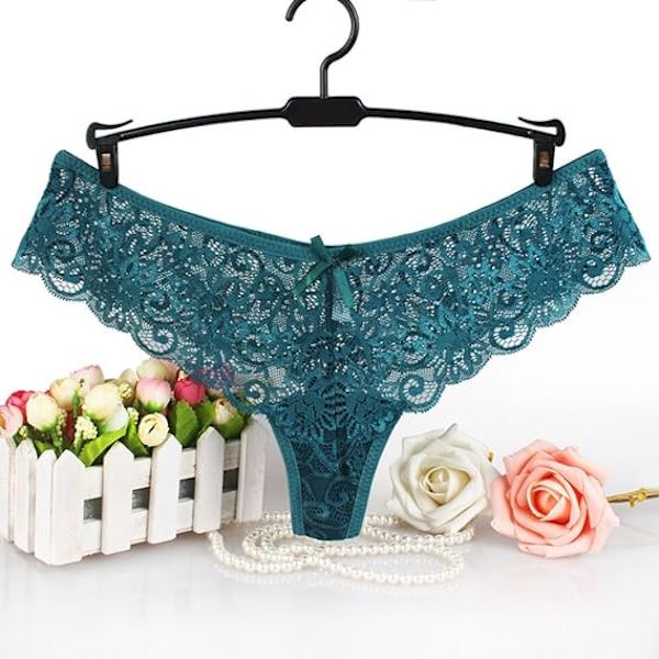Naisten seksikkäät pitsiset alushousut G-string ja Tanga 5 pakkausta