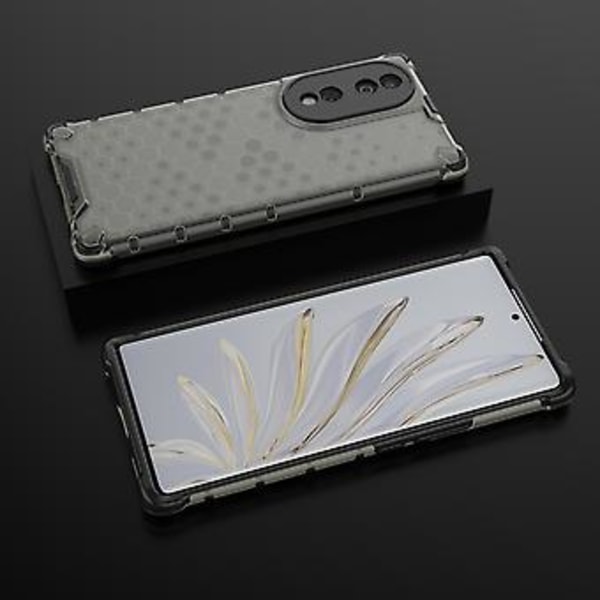 Hunajakennokuvioinen puhelinkotelo Honor 70 5G:lle Black