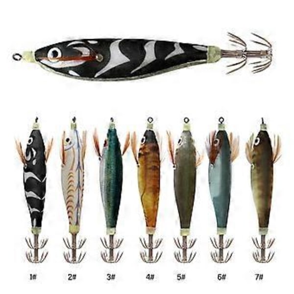 Lysende Squid Jigs Krog Fiskelokker Agn Squid Blæksprutte Sleeve Jigs Fiskelokker Agn til Saltvand Ferskvand 5