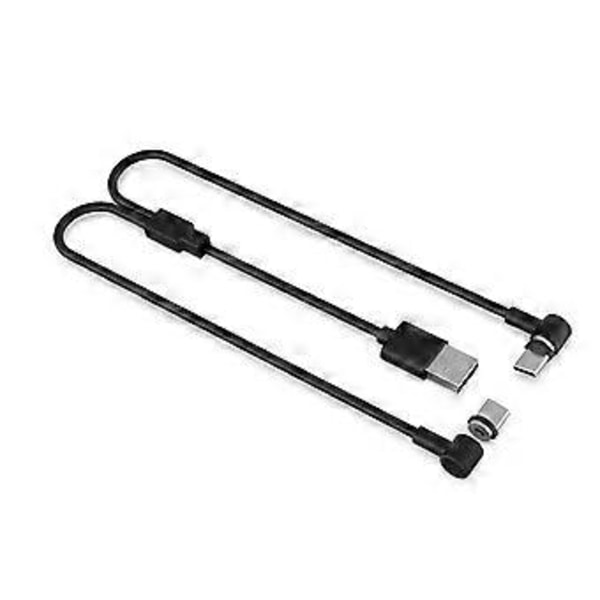 2 i 1 Ladekabel for Kontroller Hurtiglading Type-C Kabel 90 Graders Magnetisk Ladekabel Type-C Enhet
