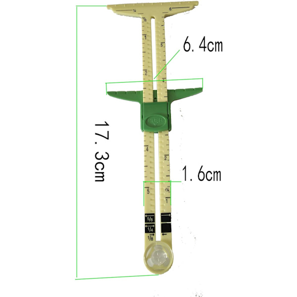 2-pack 5-i-1 Glidande Mätare med Problemfria Trianglar GaugeSewing