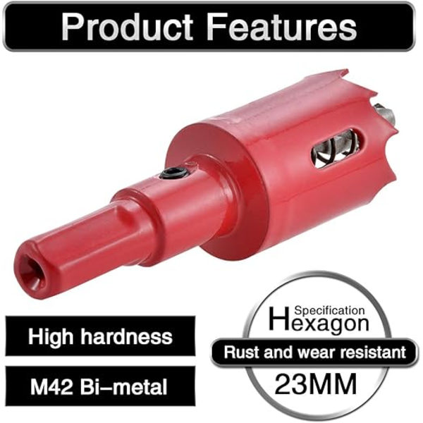 23mm Bi-Metall Hålsåg, Heavy Duty för Trä Aluminium Järn Plast