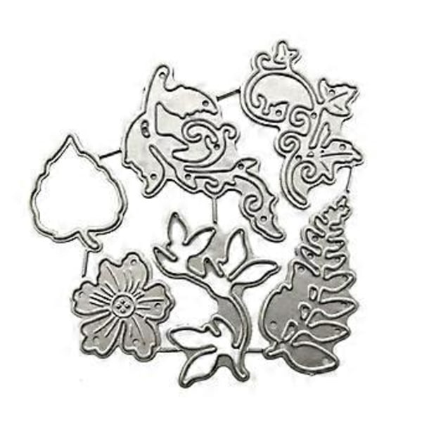 Blade Blomst Metal Skærestencils DIY Scrapbooking Album Papirkort Skabelon Form Prægning Dekoration
