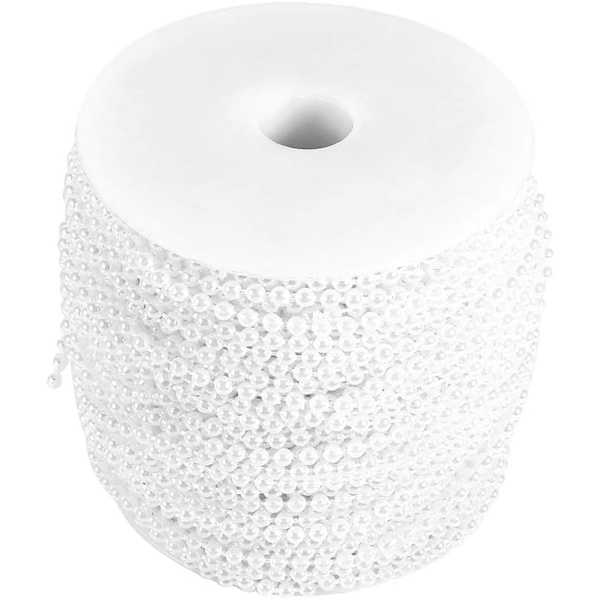 Plast DIY Perlekrans, 3mm Perlesnor, Linje Perleperle, for