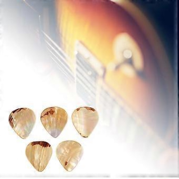 5 ST Professionella Plektrum för Basgitarr Mediator Abalone Snäckskal Akustisk Gitarr Plockade Tillbehör Gitarrplektrum Verktyg
