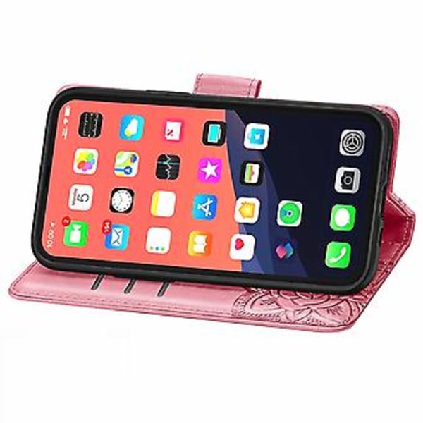 Fjäril Kärlek Blomma Läderfodral För iPhone 13 mini Pink