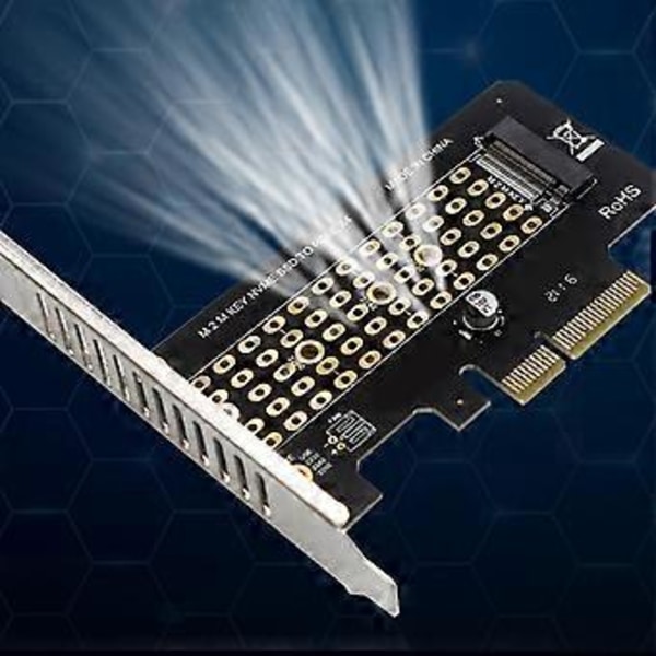 PCIE 4X till NVME M.2-omvandlare PCIE 4X till NVME M Key M.2-adapter för att utöka lagringskapaciteten och öka datahastigheten Half height chassis