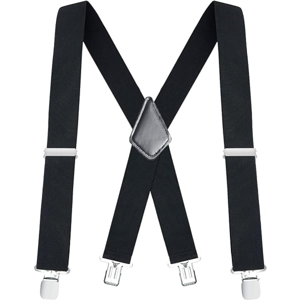 Black-Mode Ultra Stark justerbara elastiska hängslen 120cmx5
