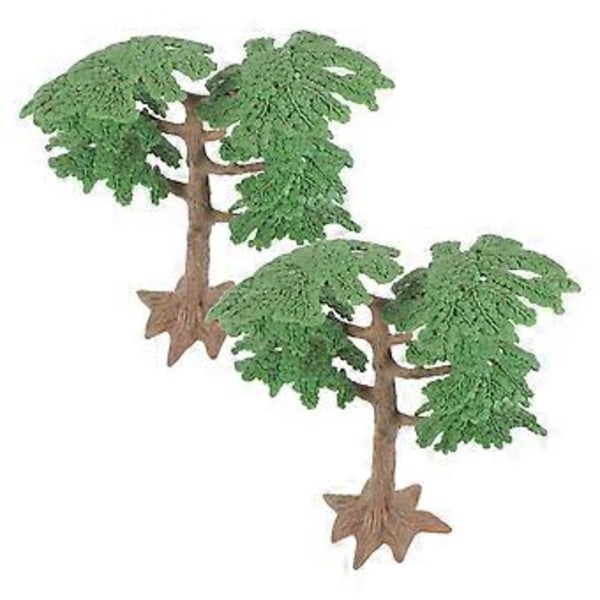 2 st Simulerad Landskap Träd Modell Mini Tall Träd Cypress Modell Rolig Barn Träd Leksak Träd Dekor Levande Falsk Träd Modell för Hem Kontor Dekor Storlek M