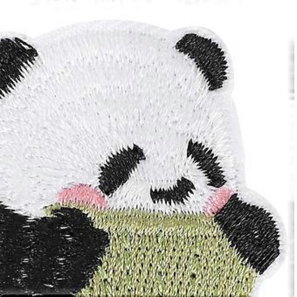 20 st Panda Applikationer Broderade Tygmärken Färg Handgjorda DIY Strykmärken