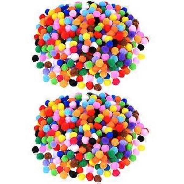 500 st Hantverk Pomponer Fluffiga Pomponer Klädtillbehör DIY Handgjorda Material