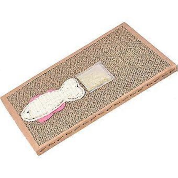 Kradsebræt til katte, Sisal kradsebræt til katte, Katte slibebræt, Lounge kradsepuder med katteurt til katteslibekløer, hvile, sofa og møbelbeskyttelse