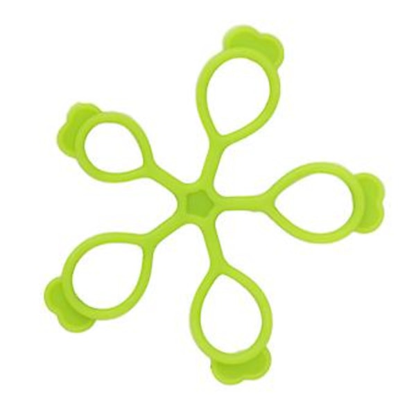 Silikone Fingerstrækker Blomsterform Springback Dekompression Håndgreb Forstærker til Kontor Udendørs (Grøn 4 kg) Green 8.8lb