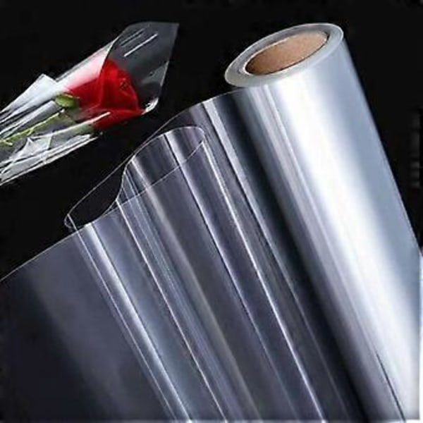 Transparent Cellofanrulle Presentpapper Floristpapper Transparent Presentförpackning Rulle Transparent Floristfilm Fe