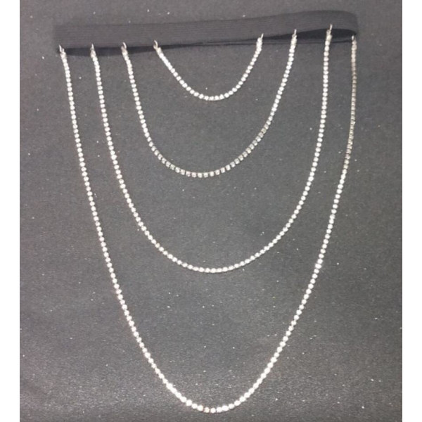 Boho Crystal Leg Body Chain Summer Beach Thigh Chain SILVERY