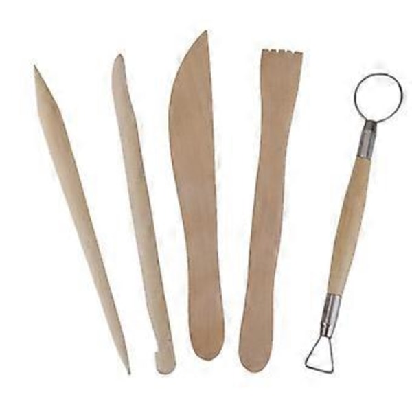 1-pack Keramik Lerskulptur Verktygsset (5 st) 5pcs