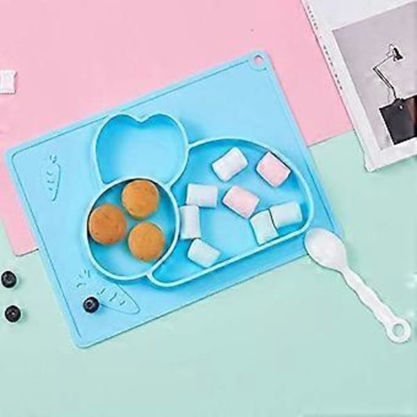 Silikoneplader til børn med skridsikker silikone sugekop til babybord