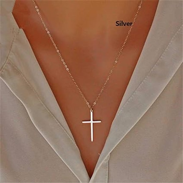 Trendy halskjede kors anheng kjede smykker for kvinner og jenter