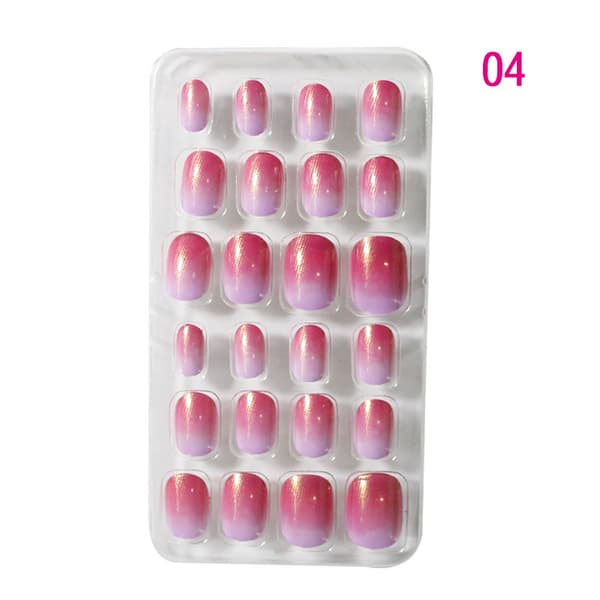 24 Fickor Bärbara Nagelplattor, Nagelkonst Patch Stil 4