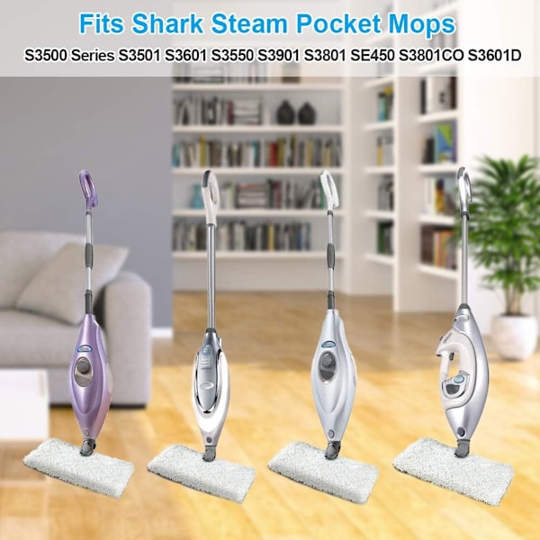 (6 kpl) Mikrokuituliinat Shark-höyrytaskumoppeihin
