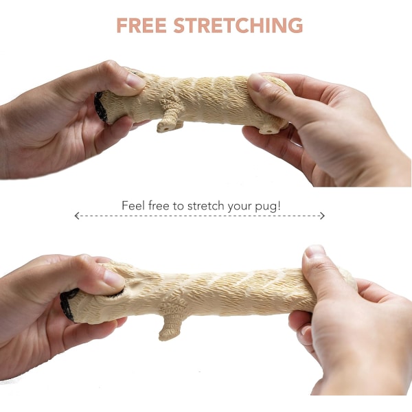 Squishy hundeleke gaver - Stress Squishies Pug sensoriske leker Slow Ri
