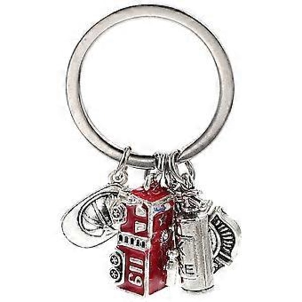 Metal Nøglering Brandmand Nøglering Brandmand Gaver Taske Charms Metal Brandmand Nøglering