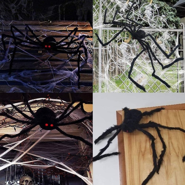 1 pakkaus Halloween Haunted House -koriste jättiläishämähäkki (hämähäkki me