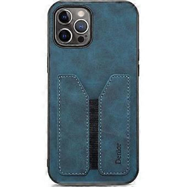 Kotelo iPhone 12 Pro:lle, PU-nahkainen lompakkokotelo luottokorttipaikalla, erittäin ohut suojakotelo iPhone 12 Pro 6,1 tuumalle (sininen)