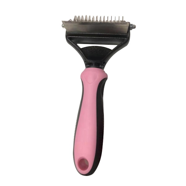 Dematting-kam med 2-sidig professionell grooming-rake för katter och hundar